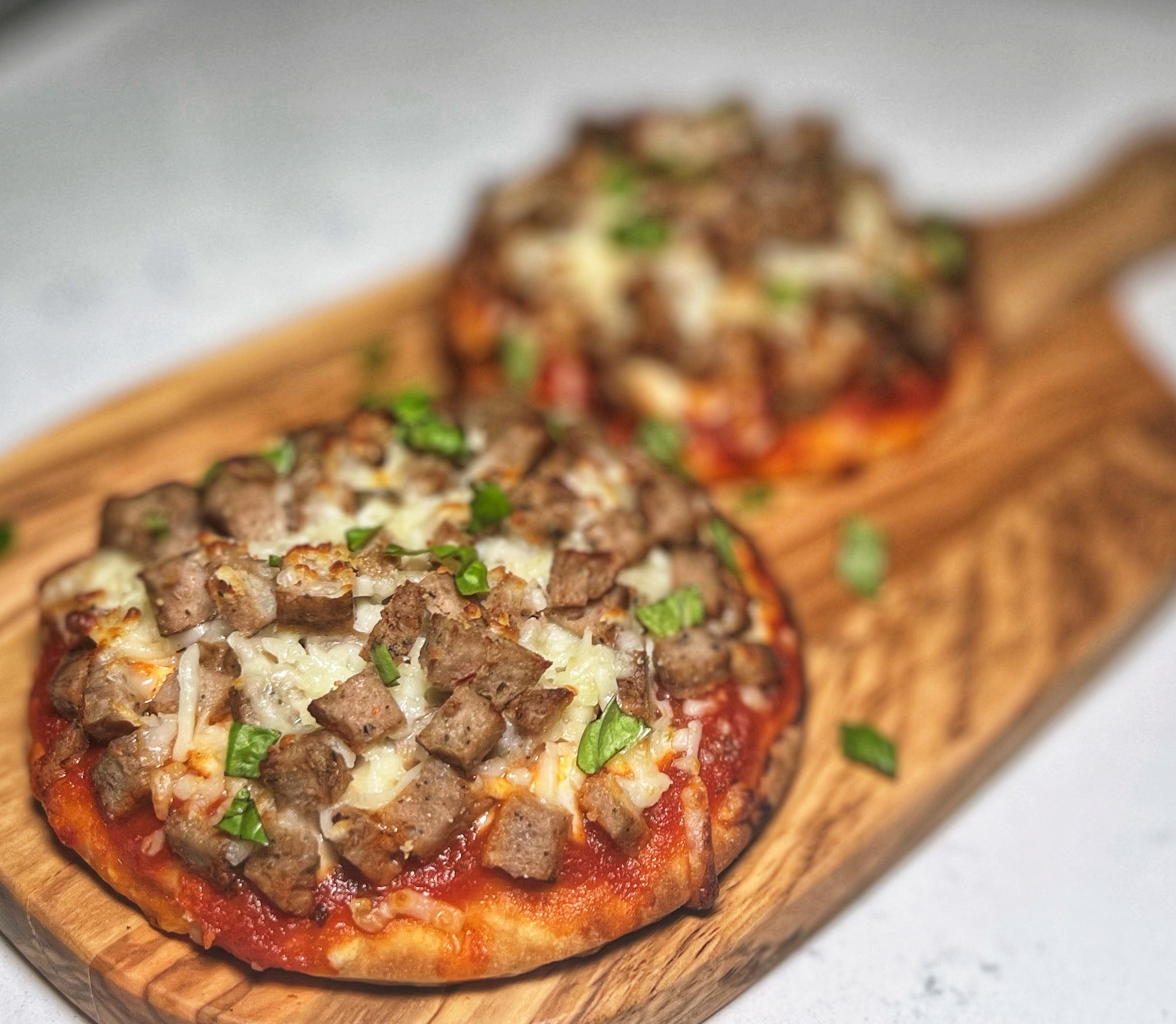 Mini sausage pizzas Fit Foodie Chicks